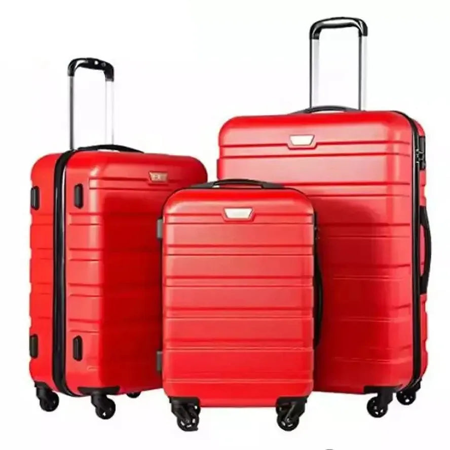 JMT-938954 Travel Trolley Luggage Set with Spinner Wheels - 3-Piece Suitcase Collection for Travel