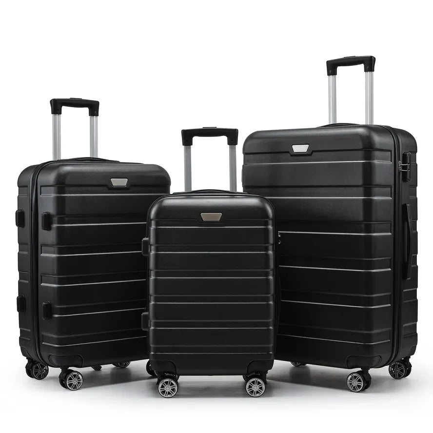 JMT-938954 Travel Trolley Luggage Set with Spinner Wheels - 3-Piece Suitcase Collection for Travel