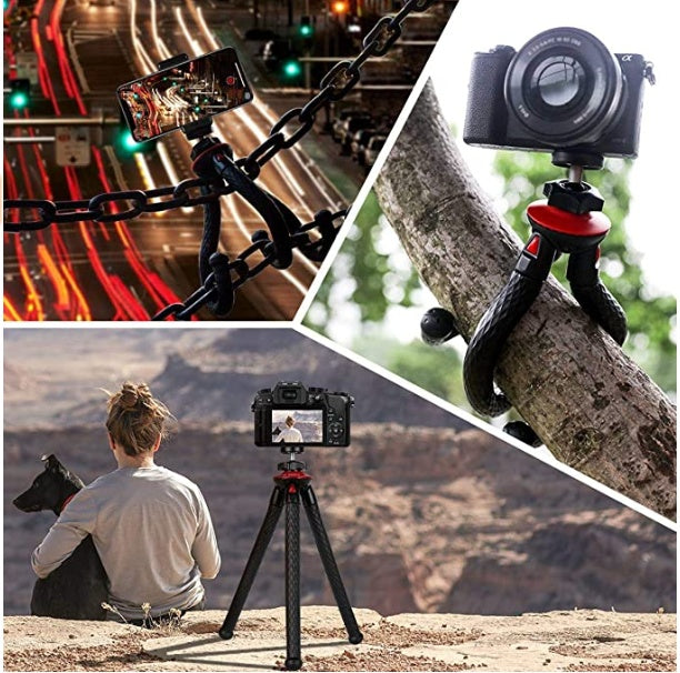 JMT-939018 Portable Octopus Tripod Stand for Selfies and Live Streaming, Compatible with iPhone and Other Devices