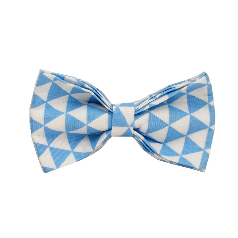 JMT-939338 Blue Triangular Dog Vest with Collar, Leash, and Bow - 4-Piece Set