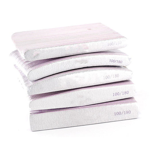 JMT-939466 Double-Sided Gray Polishing Nail File - 10 Pack Trimming Tool