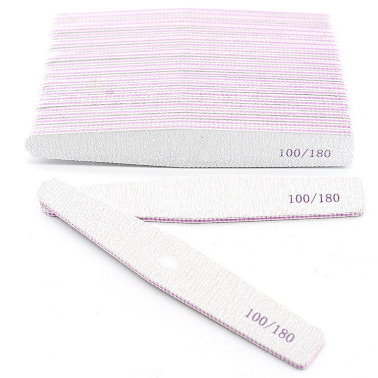 JMT-939466 Double-Sided Gray Polishing Nail File - 10 Pack Trimming Tool