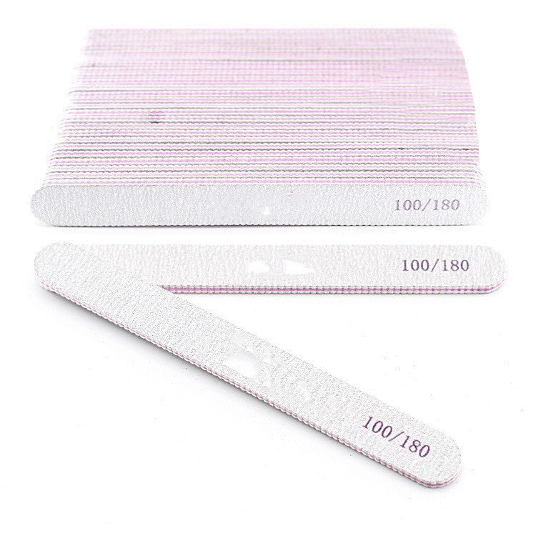JMT-939466 Double-Sided Gray Polishing Nail File - 10 Pack Trimming Tool