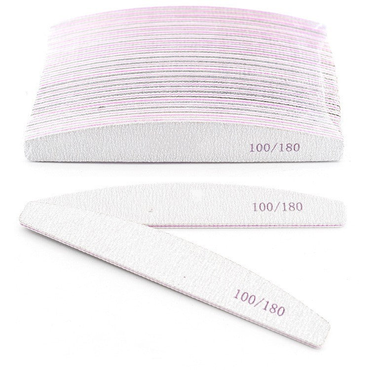 JMT-939466 Double-Sided Gray Polishing Nail File - 10 Pack Trimming Tool