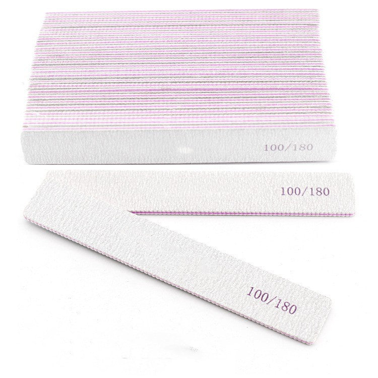 JMT-939466 Double-Sided Gray Polishing Nail File - 10 Pack Trimming Tool