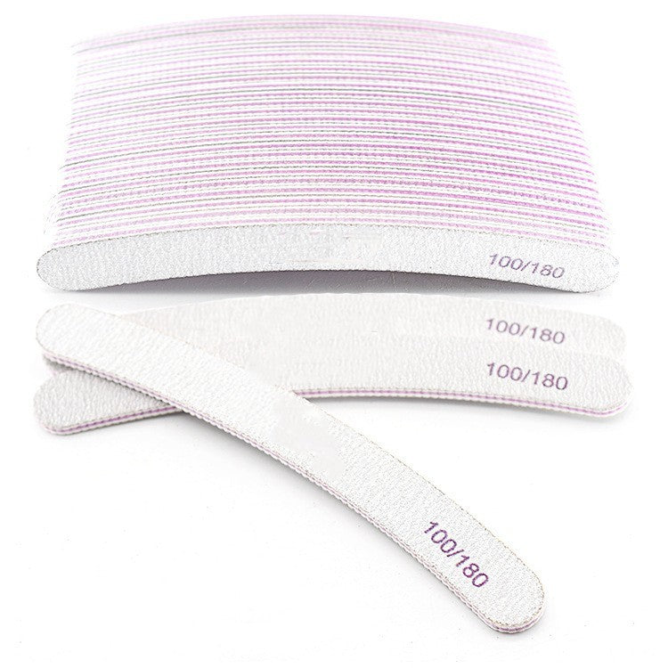 JMT-939466 Double-Sided Gray Polishing Nail File - 10 Pack Trimming Tool