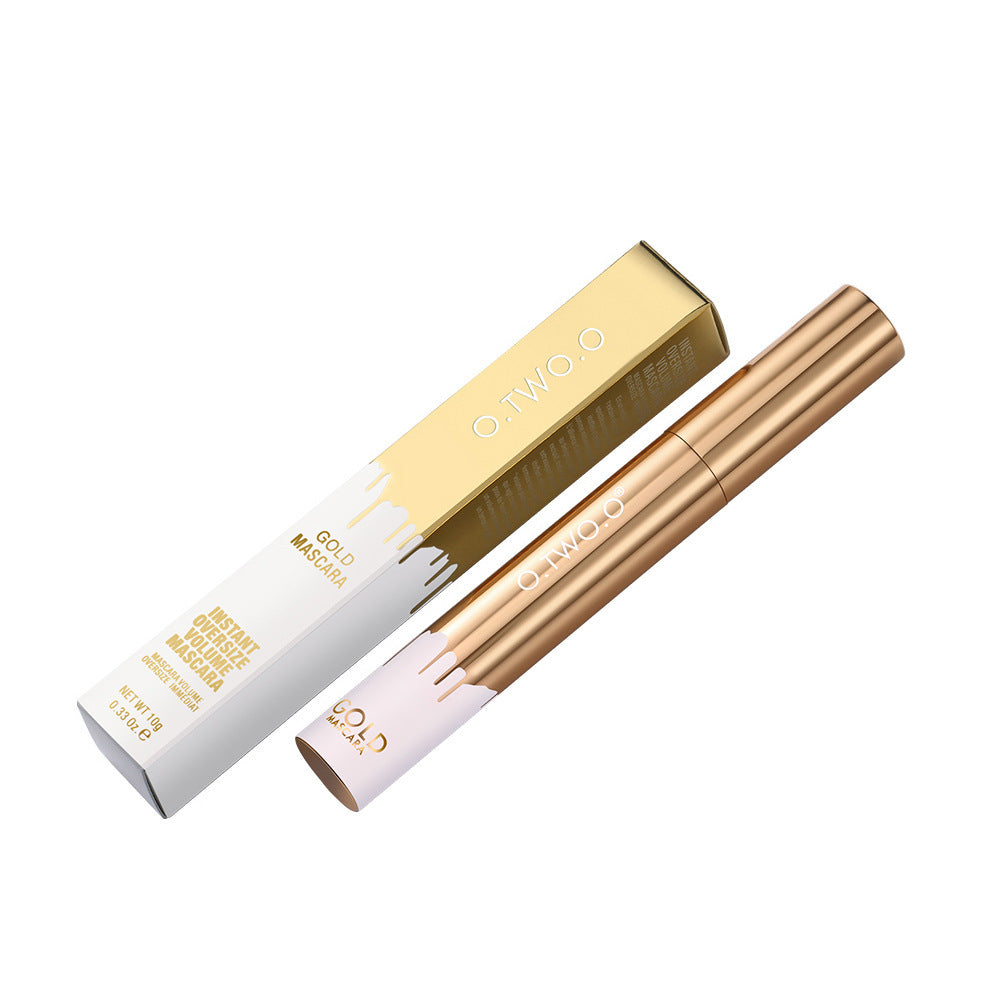 JMT-939594 Waterproof Black Mascara with Golden Crescent Brush Head for Long-lasting, Non-smudge Wear