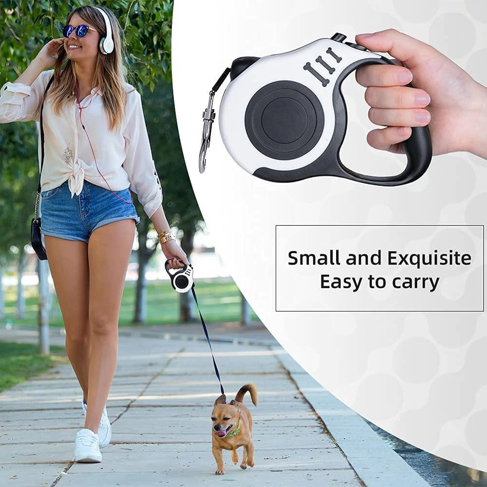 JMT-939658 Durable Automatic Retractable Dog Leash with Tangle-Free Design and Comfortable Handle, 9.8ft or 16.4ft Options