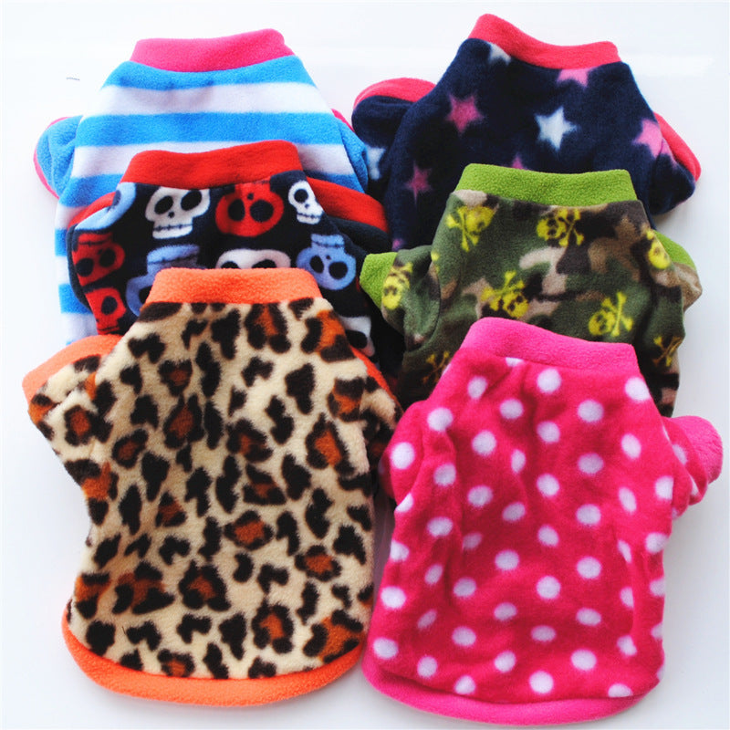 JMT-939786 Cozy Polar Fleece Hoodie for Pets - Autumn & Winter Styles Available in Various Colors and Prints
