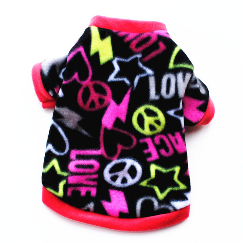 JMT-939786 Cozy Polar Fleece Hoodie for Pets - Autumn & Winter Styles Available in Various Colors and Prints