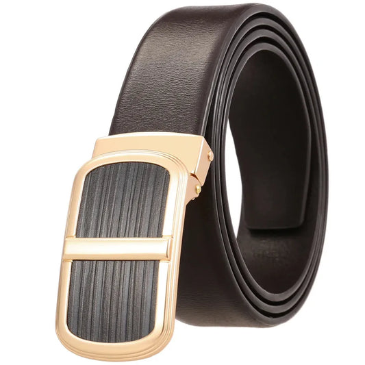 JMT-939914 Smooth Leather Buckle Belt - Model LY35-23034-4
