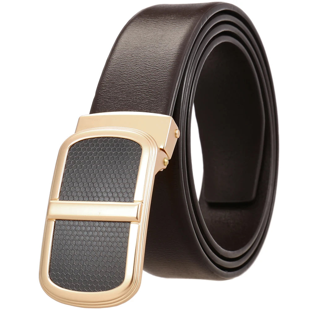 JMT-939914 Smooth Leather Buckle Belt - Model LY35-23034-4