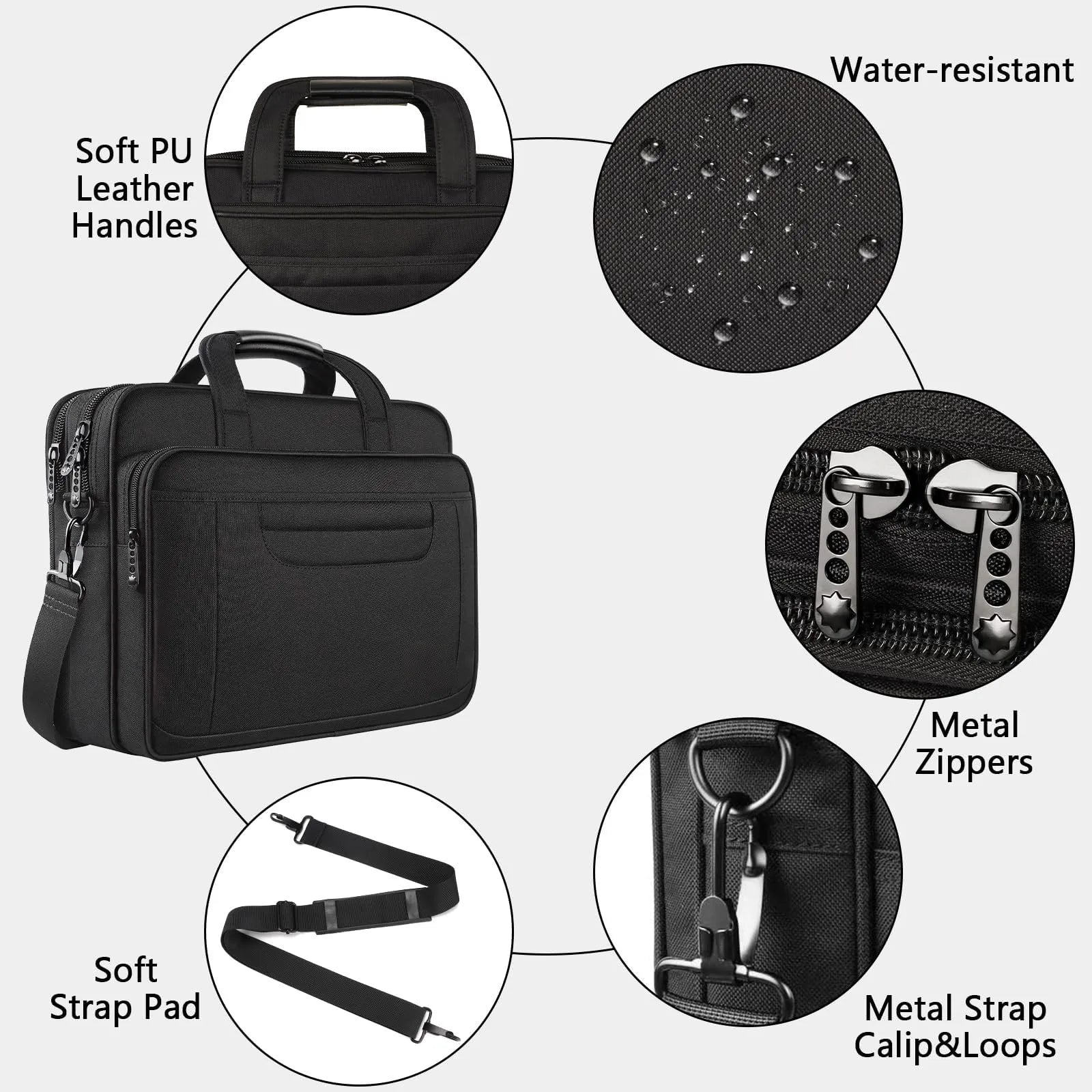 JMT-939978 Water-Repellent 17 Inch Laptop Bag for 16 Inch Computers