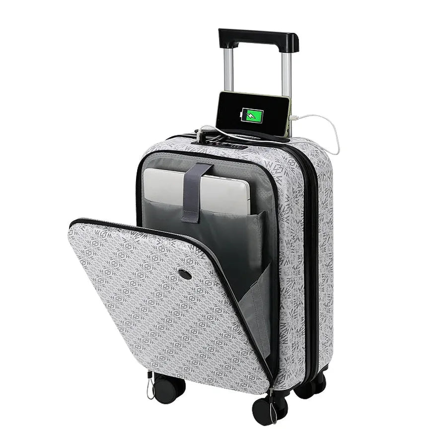 JMT-940042 Lightweight Softside Medium-Size Carry-On Luggage Set with Open-Top Design