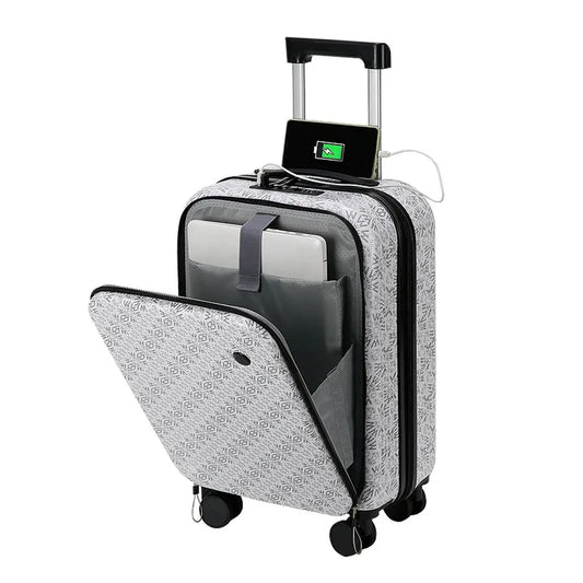 JMT-940042 Lightweight Softside Medium-Size Carry-On Luggage Set with Open-Top Design