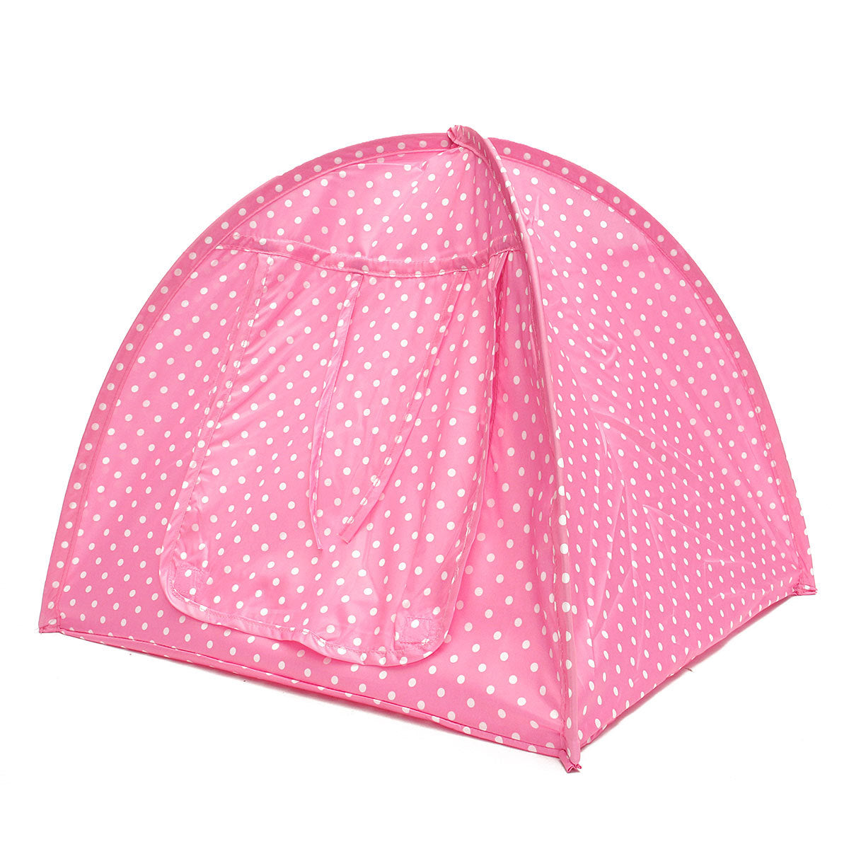 JMT-940170 Collapsible Pet Tent - Green, Yellow, and Pink Dots, 43x43x41cm, Polyester Material