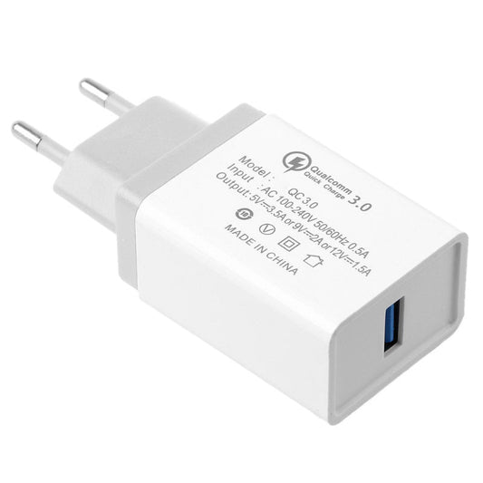 JMT-941002 QC3.0 Fast Charge Travel Charger - Compact Design, Dual Standard Compatibility, Intelligent Recognition