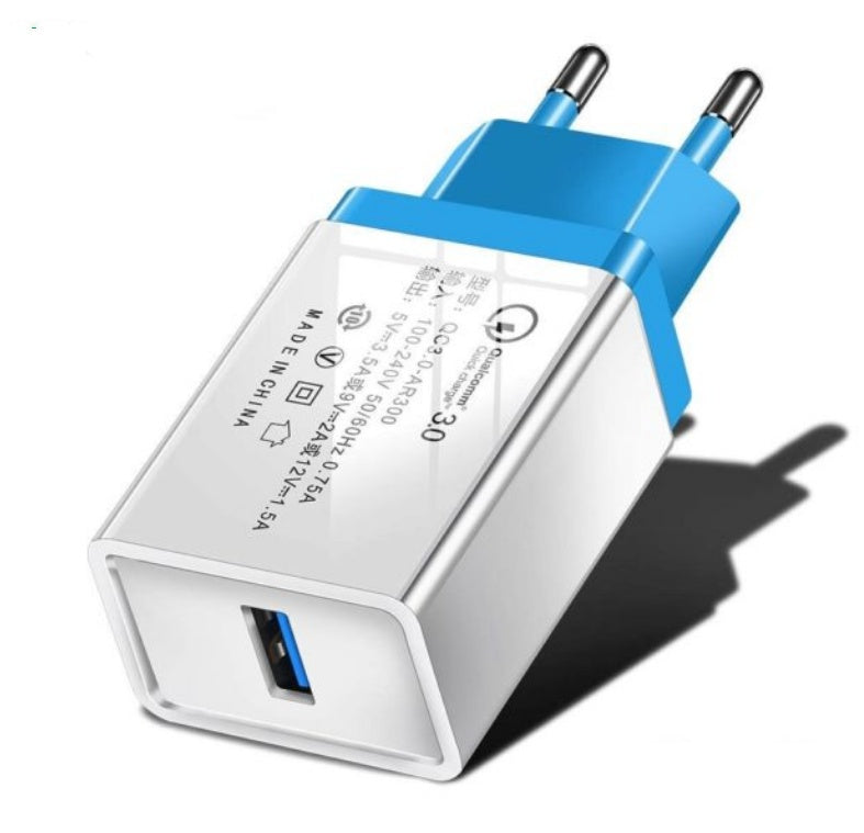 JMT-941002 QC3.0 Fast Charge Travel Charger - Compact Design, Dual Standard Compatibility, Intelligent Recognition