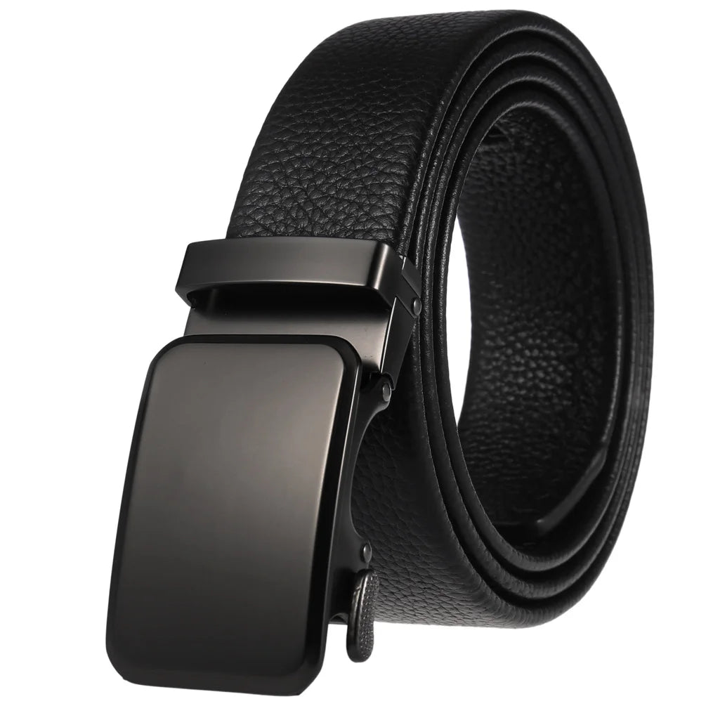 JMT-941066 Men's 35mm Automatic Buckle Genuine Leather Belt - Stylish and Durable Fashion Accessory