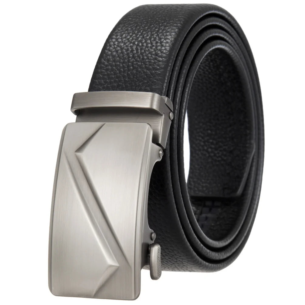 JMT-941066 Men's 35mm Automatic Buckle Genuine Leather Belt - Stylish and Durable Fashion Accessory