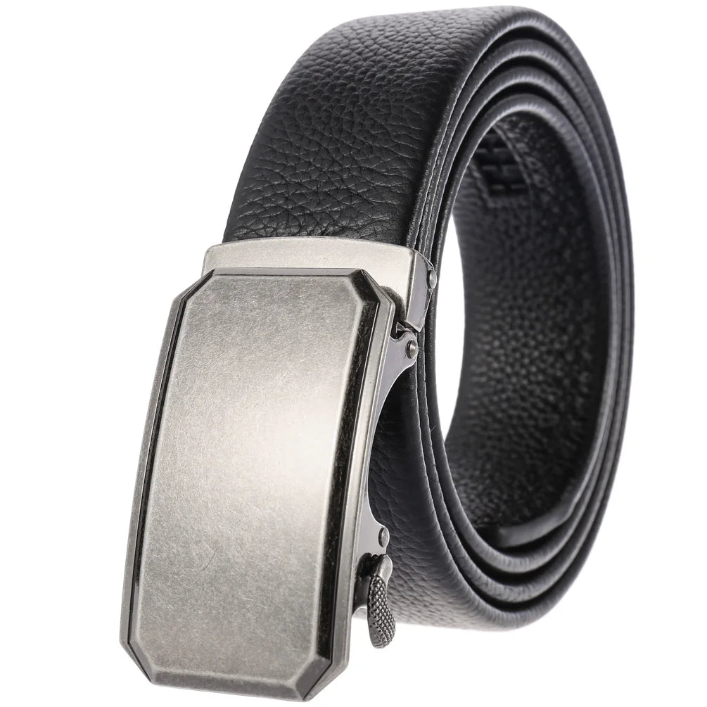 JMT-941066 Men's 35mm Automatic Buckle Genuine Leather Belt - Stylish and Durable Fashion Accessory