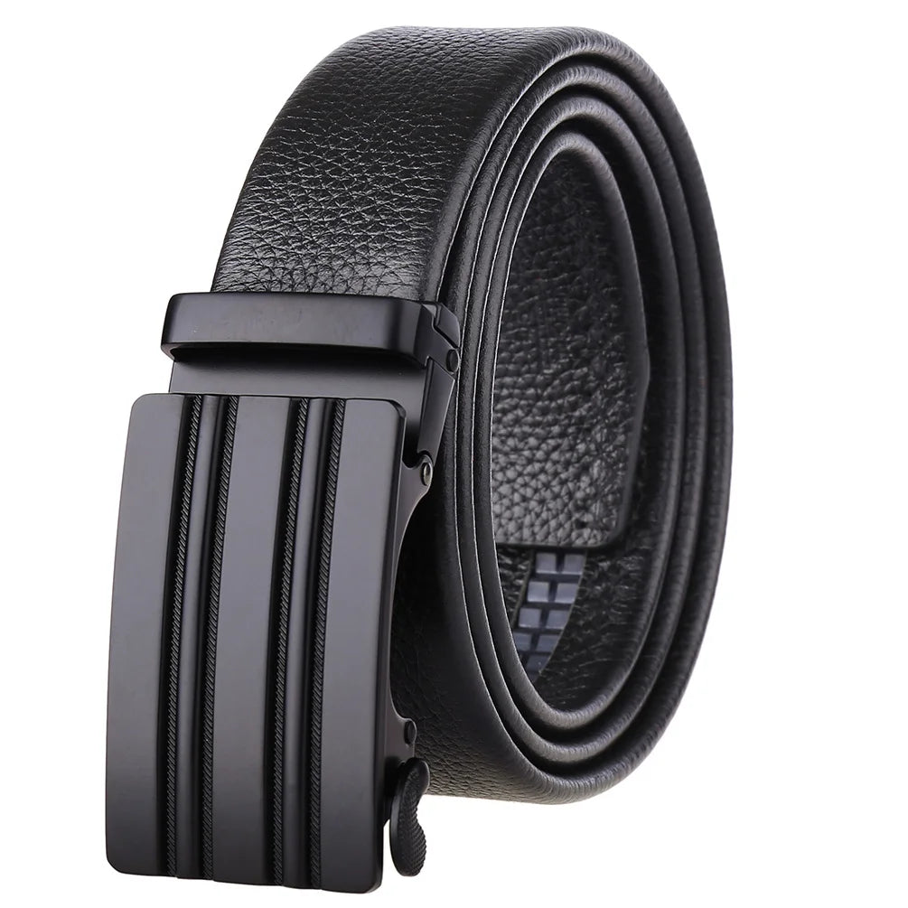 JMT-941066 Men's 35mm Automatic Buckle Genuine Leather Belt - Stylish and Durable Fashion Accessory