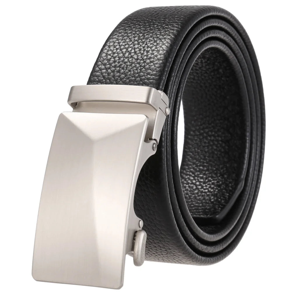 JMT-941066 Men's 35mm Automatic Buckle Genuine Leather Belt - Stylish and Durable Fashion Accessory
