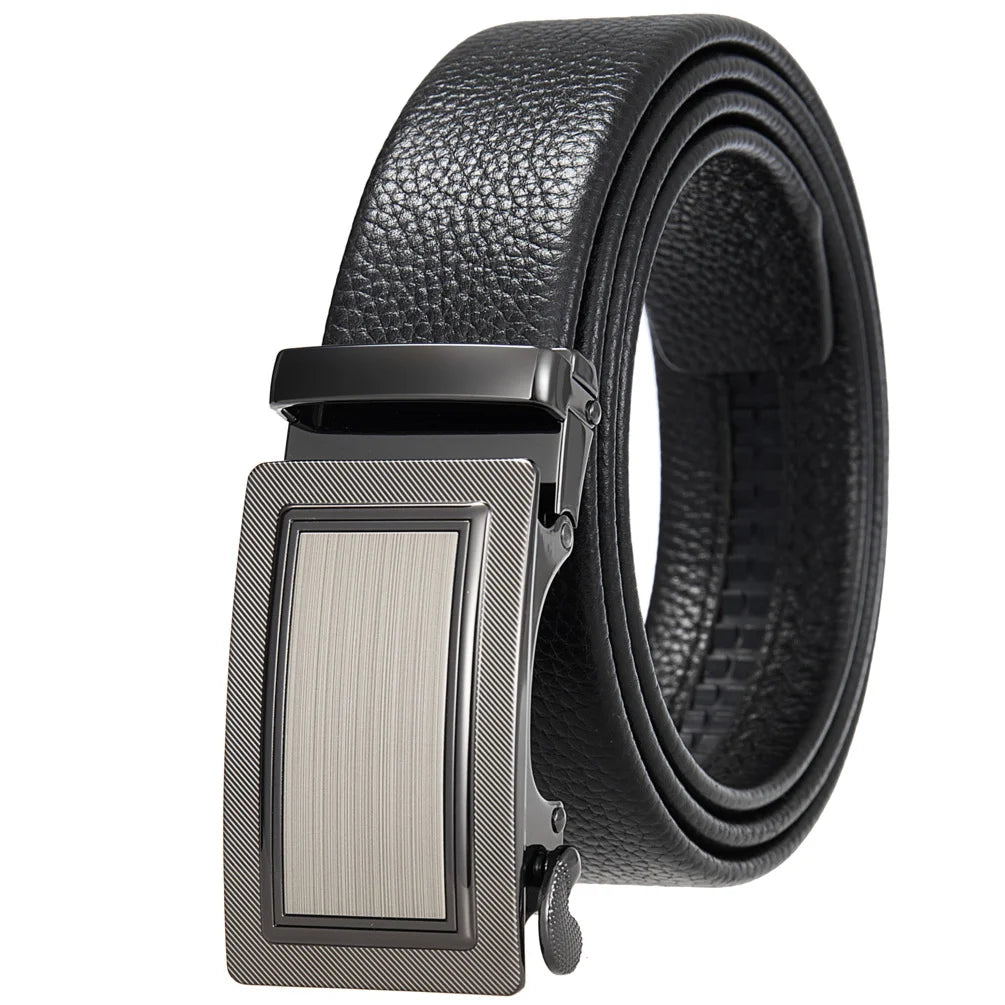 JMT-941066 Men's 35mm Automatic Buckle Genuine Leather Belt - Stylish and Durable Fashion Accessory