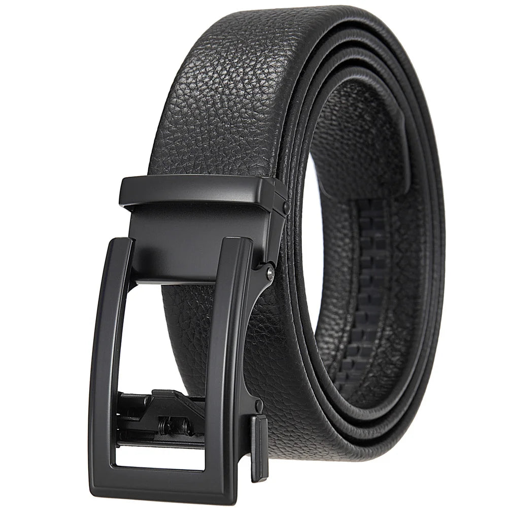 JMT-941066 Men's 35mm Automatic Buckle Genuine Leather Belt - Stylish and Durable Fashion Accessory