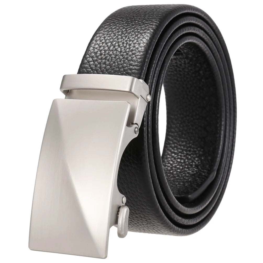 JMT-941066 Men's 35mm Automatic Buckle Genuine Leather Belt - Stylish and Durable Fashion Accessory