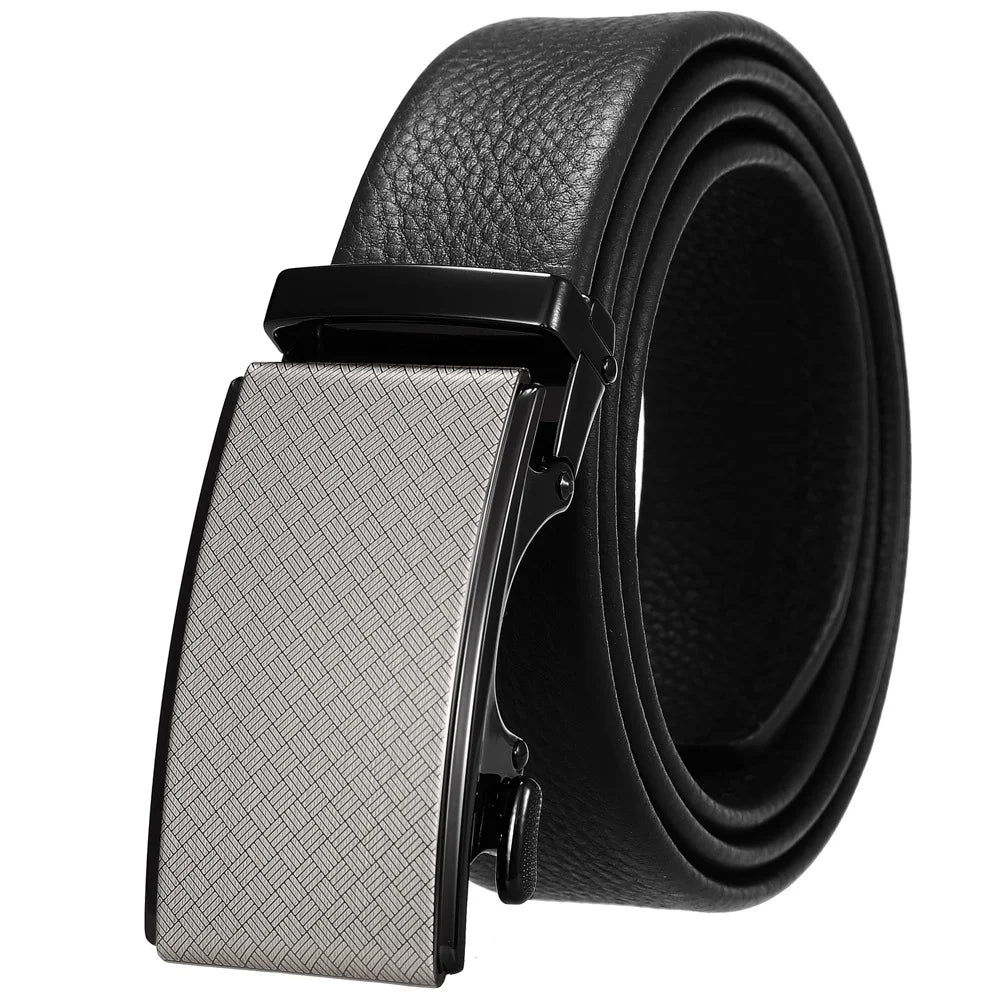 JMT-941066 Men's 35mm Automatic Buckle Genuine Leather Belt - Stylish and Durable Fashion Accessory