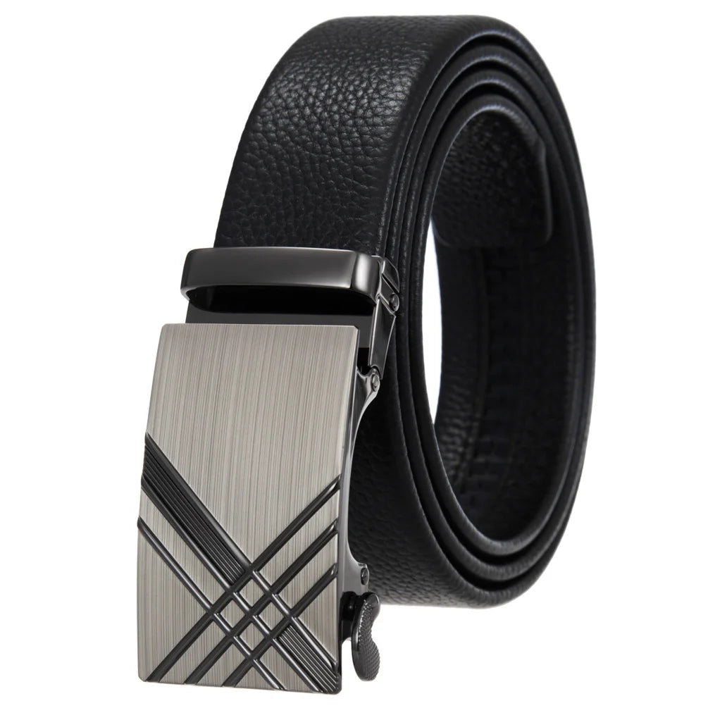 JMT-941066 Men's 35mm Automatic Buckle Genuine Leather Belt - Stylish and Durable Fashion Accessory