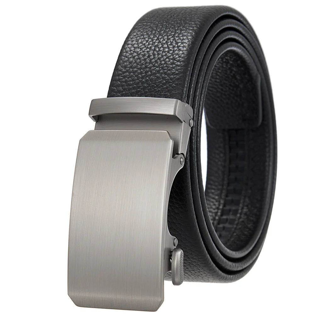 JMT-941066 Men's 35mm Automatic Buckle Genuine Leather Belt - Stylish and Durable Fashion Accessory