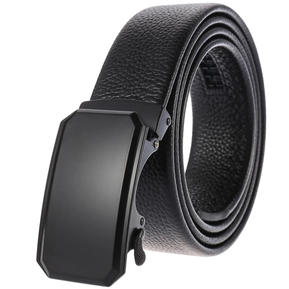 JMT-941066 Men's 35mm Automatic Buckle Genuine Leather Belt - Stylish and Durable Fashion Accessory
