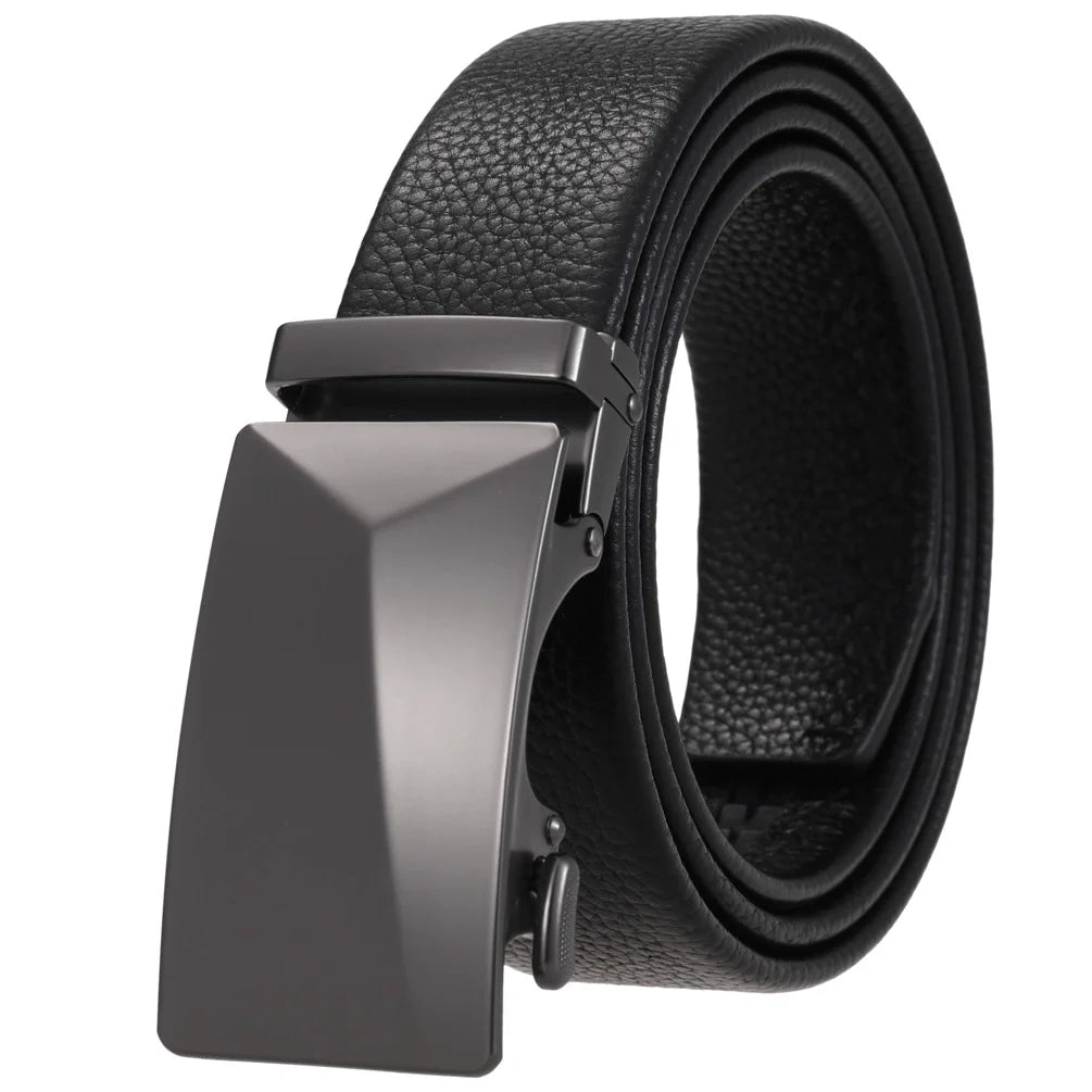 JMT-941066 Men's 35mm Automatic Buckle Genuine Leather Belt - Stylish and Durable Fashion Accessory