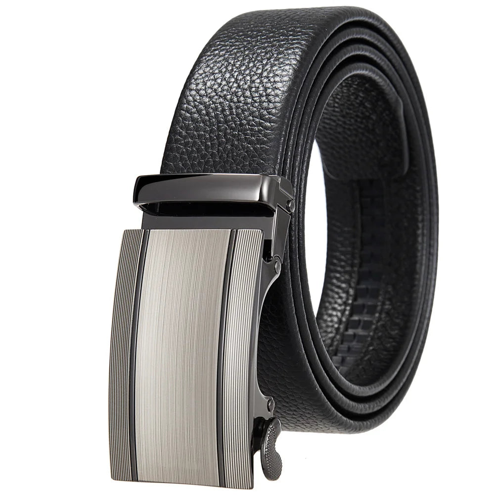 JMT-941066 Men's 35mm Automatic Buckle Genuine Leather Belt - Stylish and Durable Fashion Accessory