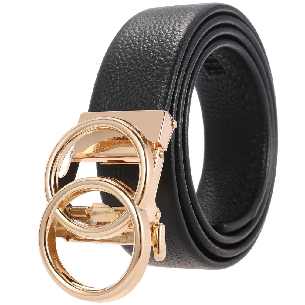 JMT-941066 Men's 35mm Automatic Buckle Genuine Leather Belt - Stylish and Durable Fashion Accessory