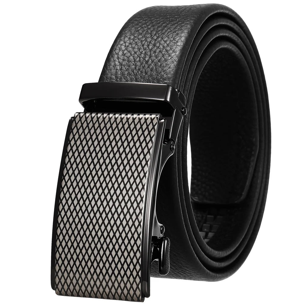 JMT-941066 Men's 35mm Automatic Buckle Genuine Leather Belt - Stylish and Durable Fashion Accessory