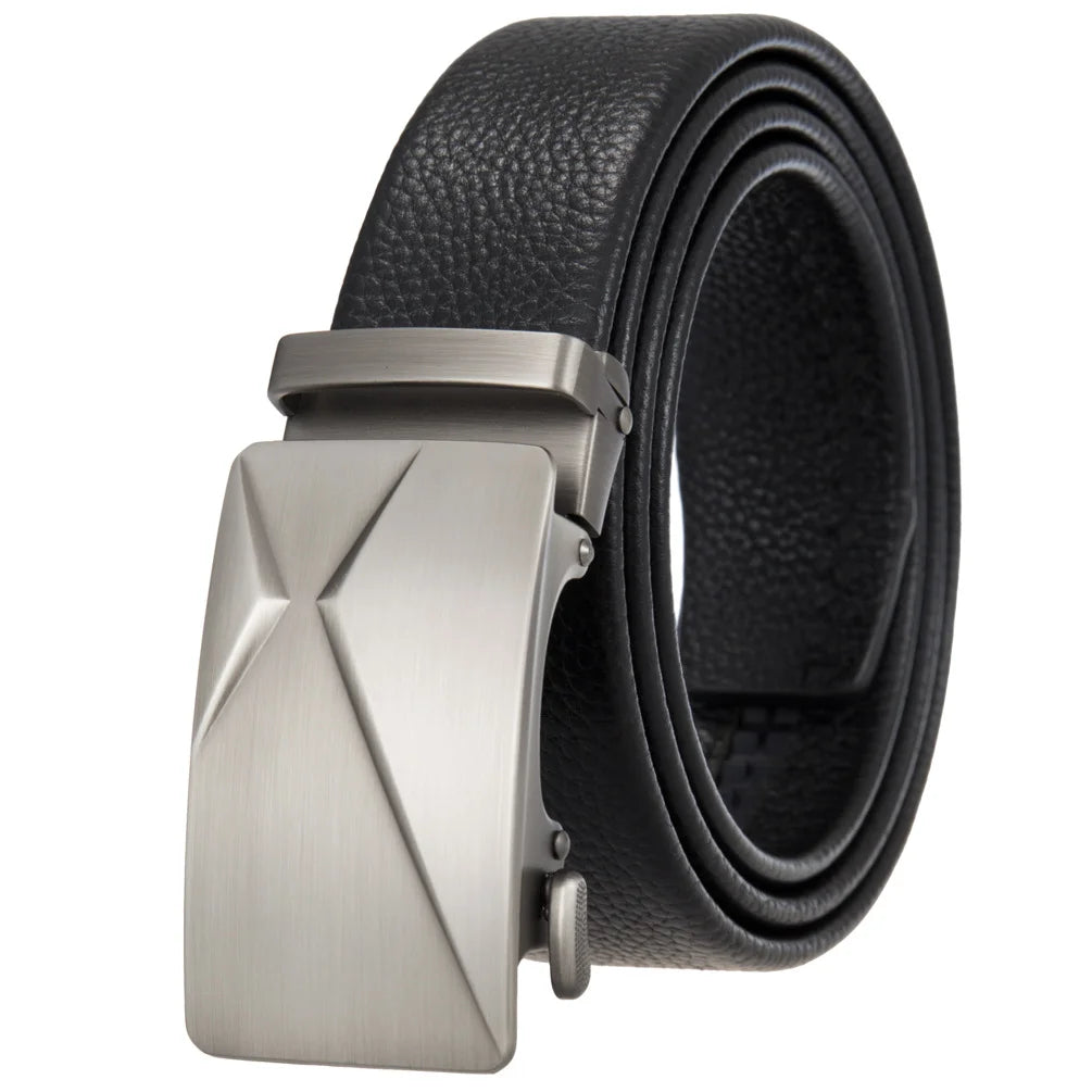 JMT-941066 Men's 35mm Automatic Buckle Genuine Leather Belt - Stylish and Durable Fashion Accessory