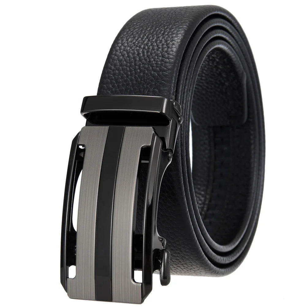 JMT-941066 Men's 35mm Automatic Buckle Genuine Leather Belt - Stylish and Durable Fashion Accessory