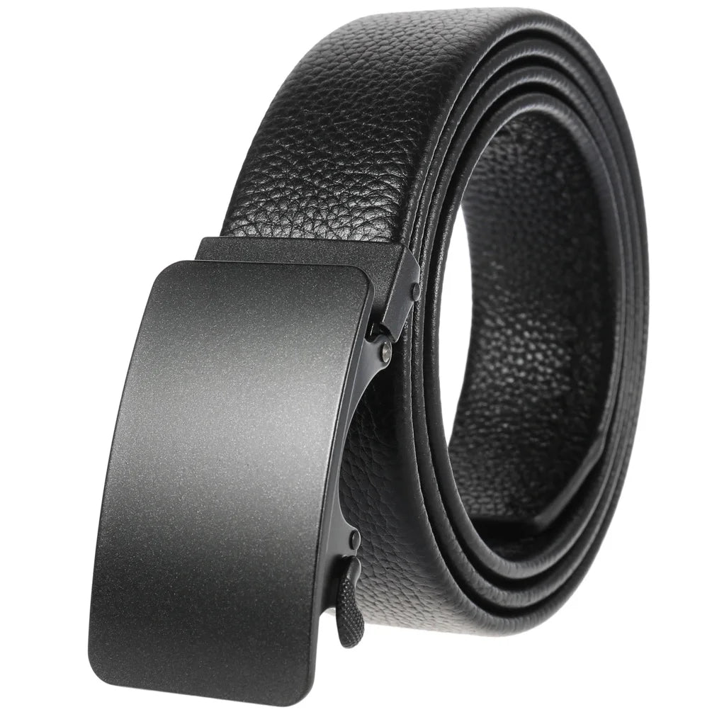 JMT-941066 Men's 35mm Automatic Buckle Genuine Leather Belt - Stylish and Durable Fashion Accessory
