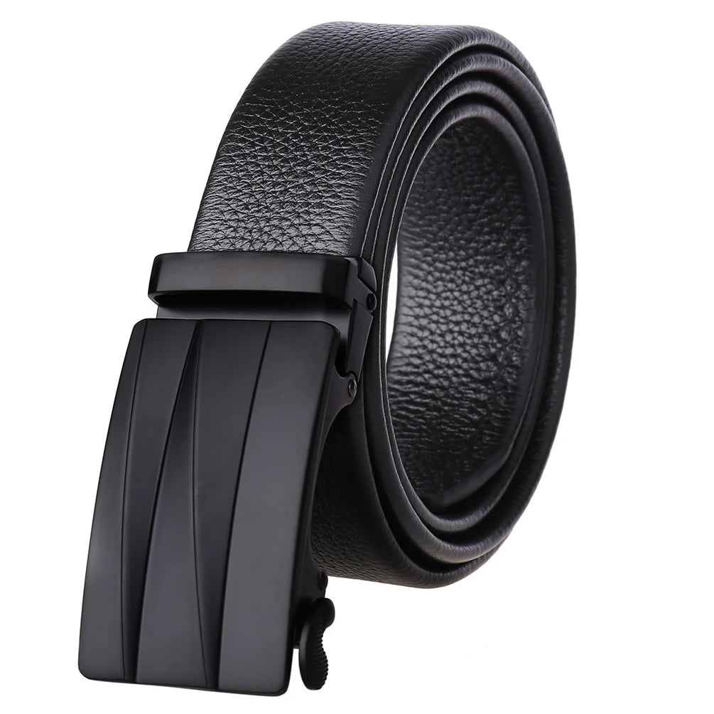 JMT-941066 Men's 35mm Automatic Buckle Genuine Leather Belt - Stylish and Durable Fashion Accessory