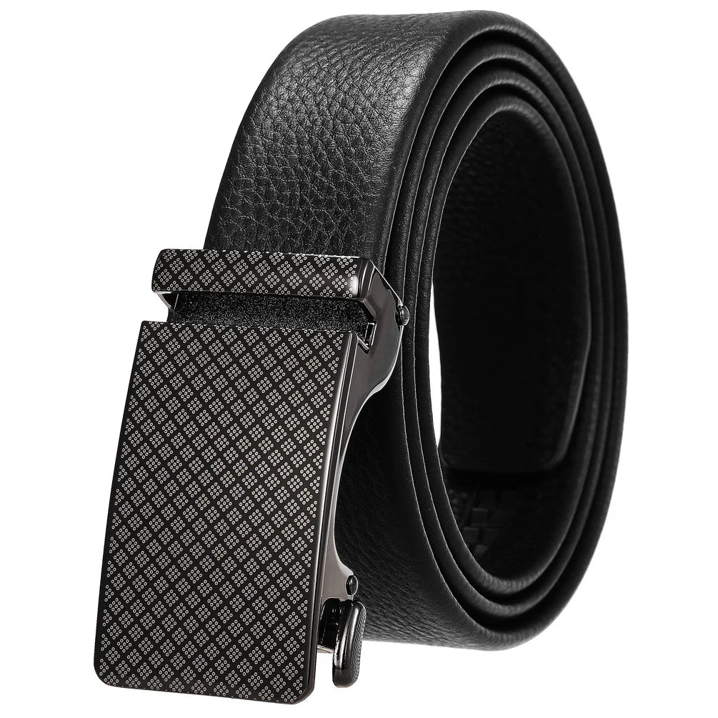 JMT-941066 Men's 35mm Automatic Buckle Genuine Leather Belt - Stylish and Durable Fashion Accessory