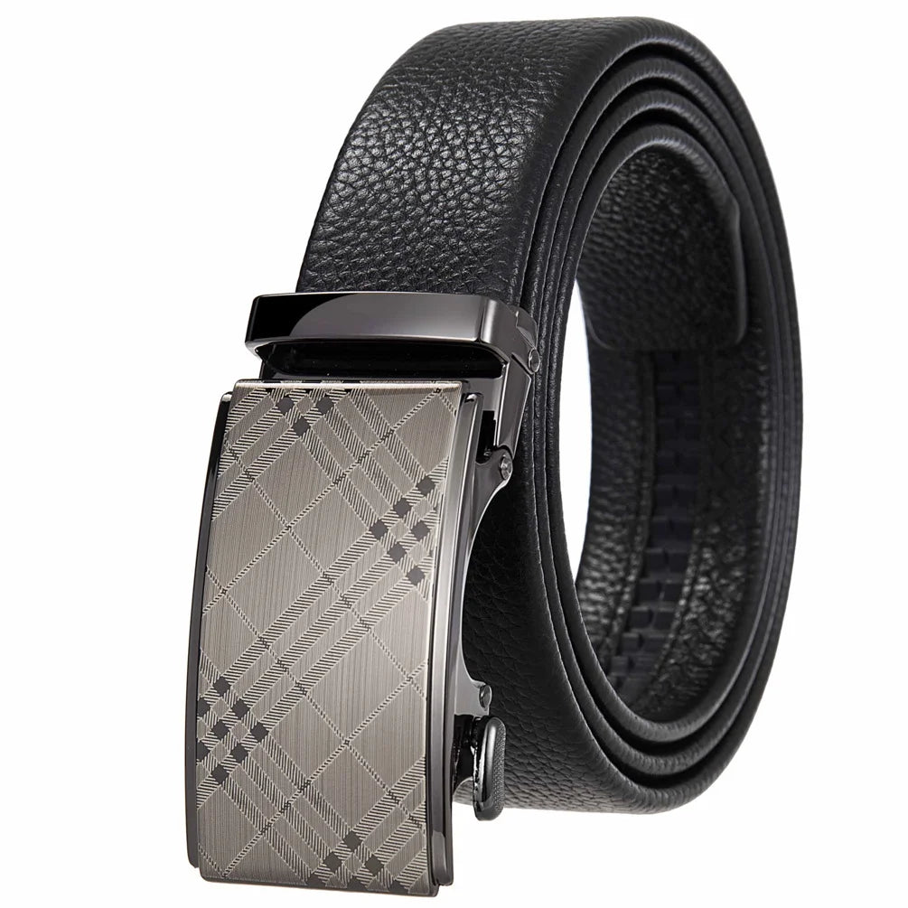 JMT-941066 Men's 35mm Automatic Buckle Genuine Leather Belt - Stylish and Durable Fashion Accessory