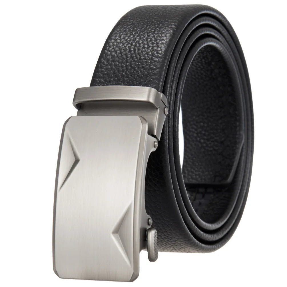 JMT-941066 Men's 35mm Automatic Buckle Genuine Leather Belt - Stylish and Durable Fashion Accessory