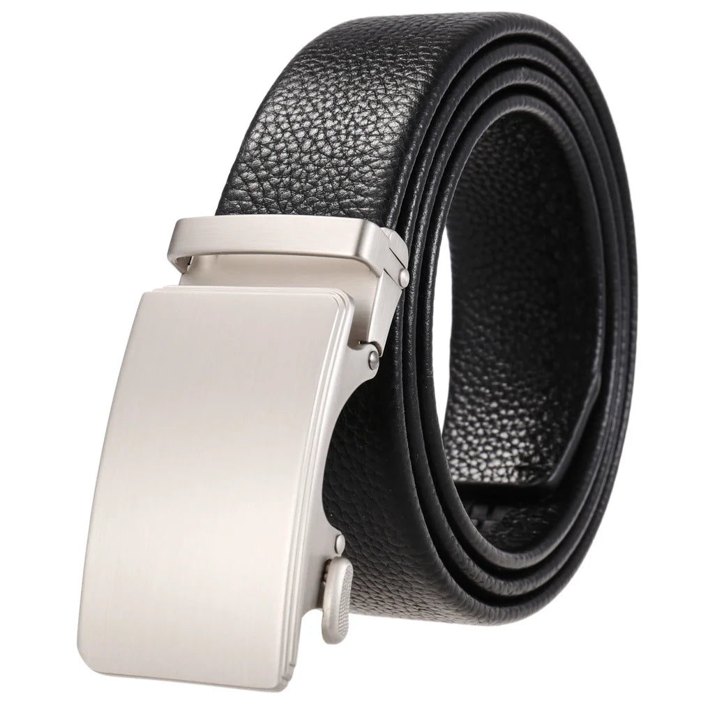 JMT-941066 Men's 35mm Automatic Buckle Genuine Leather Belt - Stylish and Durable Fashion Accessory