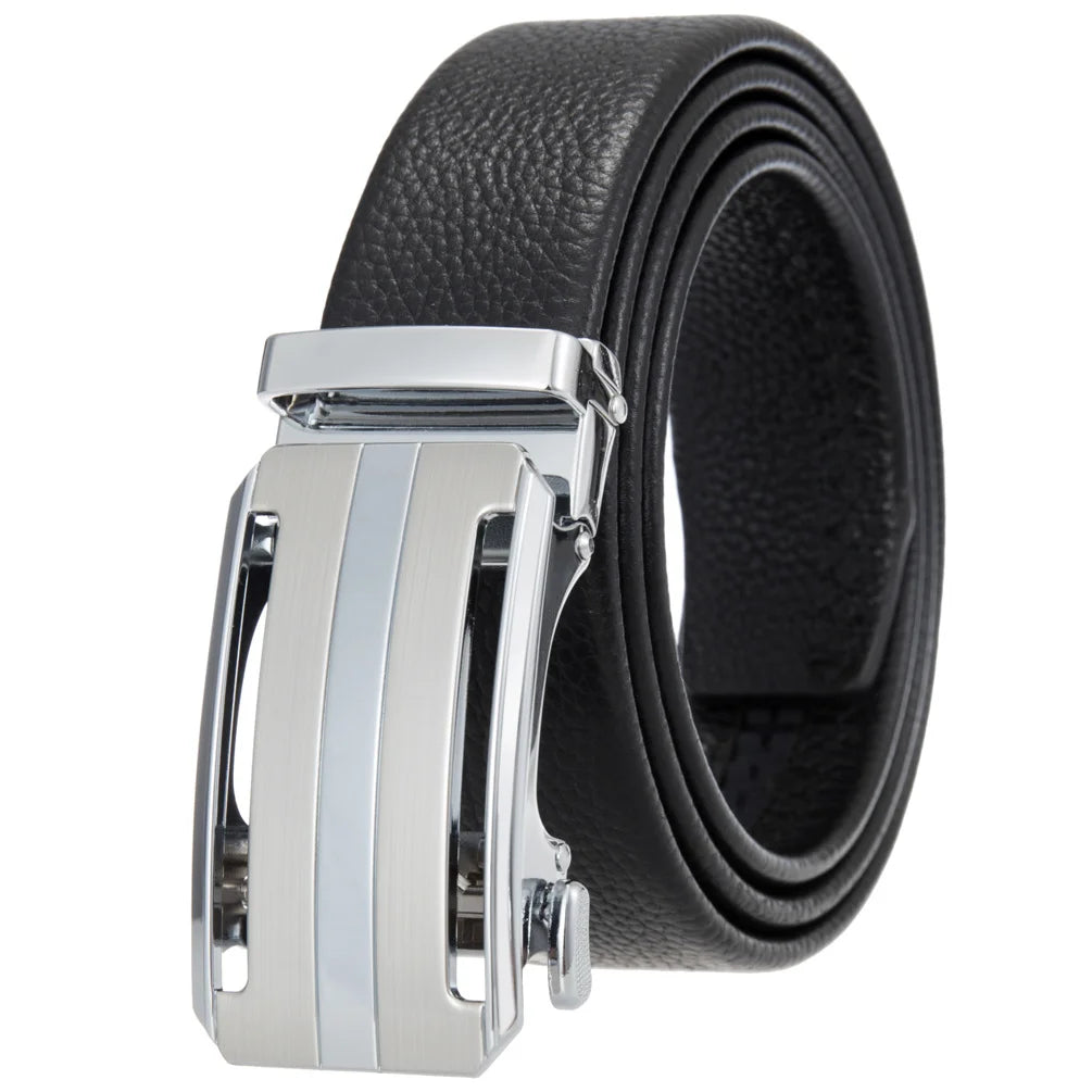 JMT-941066 Men's 35mm Automatic Buckle Genuine Leather Belt - Stylish and Durable Fashion Accessory