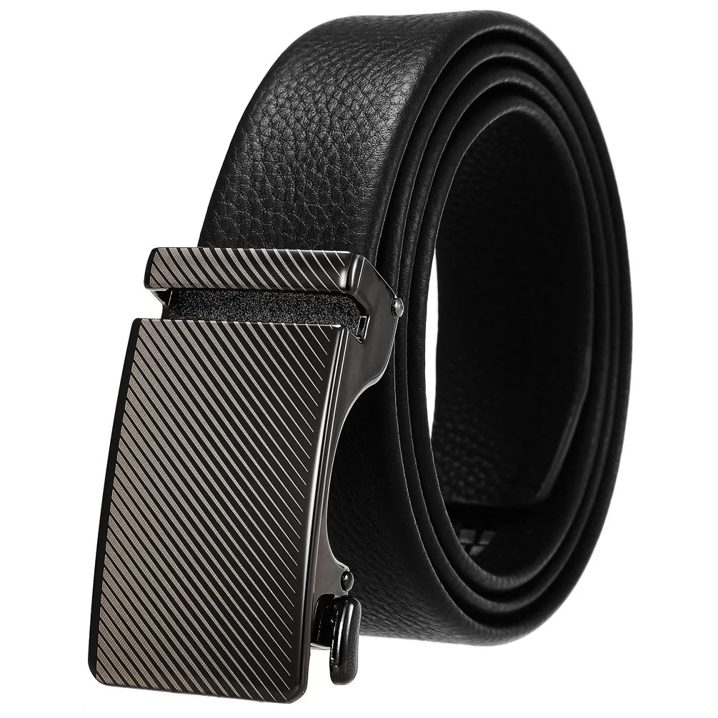 JMT-941066 Men's 35mm Automatic Buckle Genuine Leather Belt - Stylish and Durable Fashion Accessory