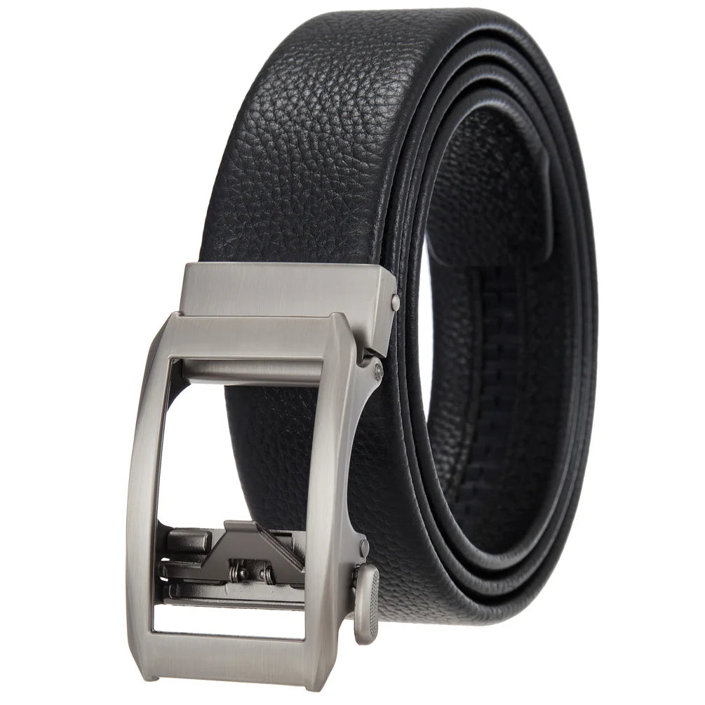JMT-941066 Men's 35mm Automatic Buckle Genuine Leather Belt - Stylish and Durable Fashion Accessory