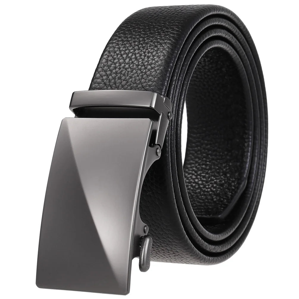 JMT-941066 Men's 35mm Automatic Buckle Genuine Leather Belt - Stylish and Durable Fashion Accessory